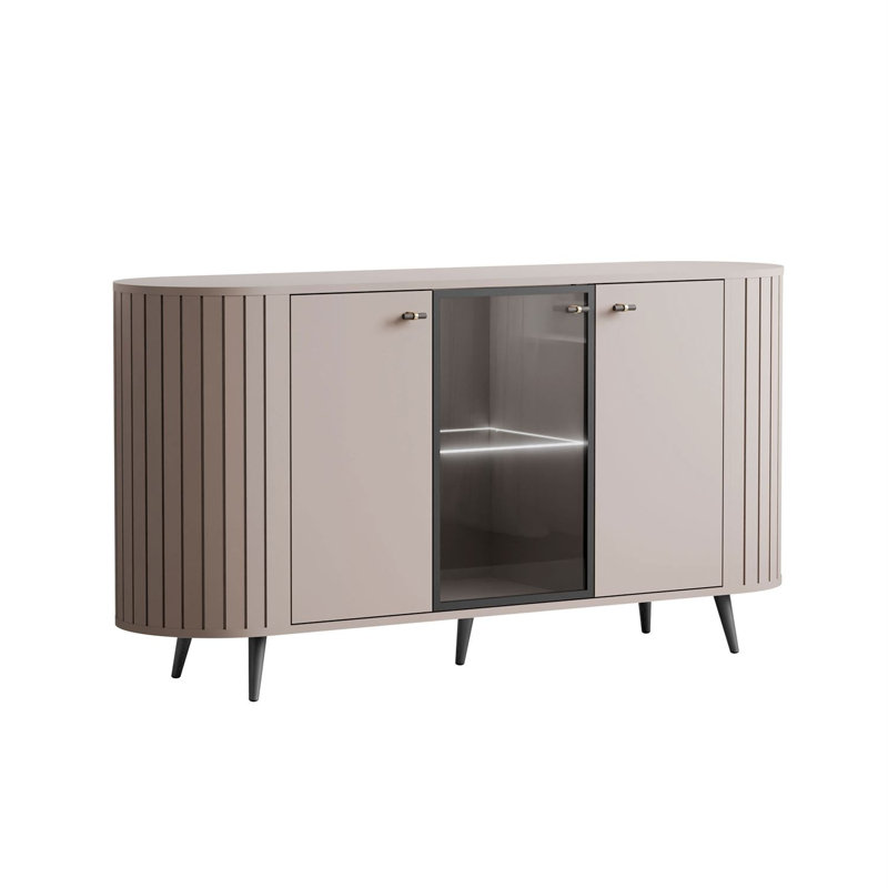 150cm Sideboard, Cashmire/Black