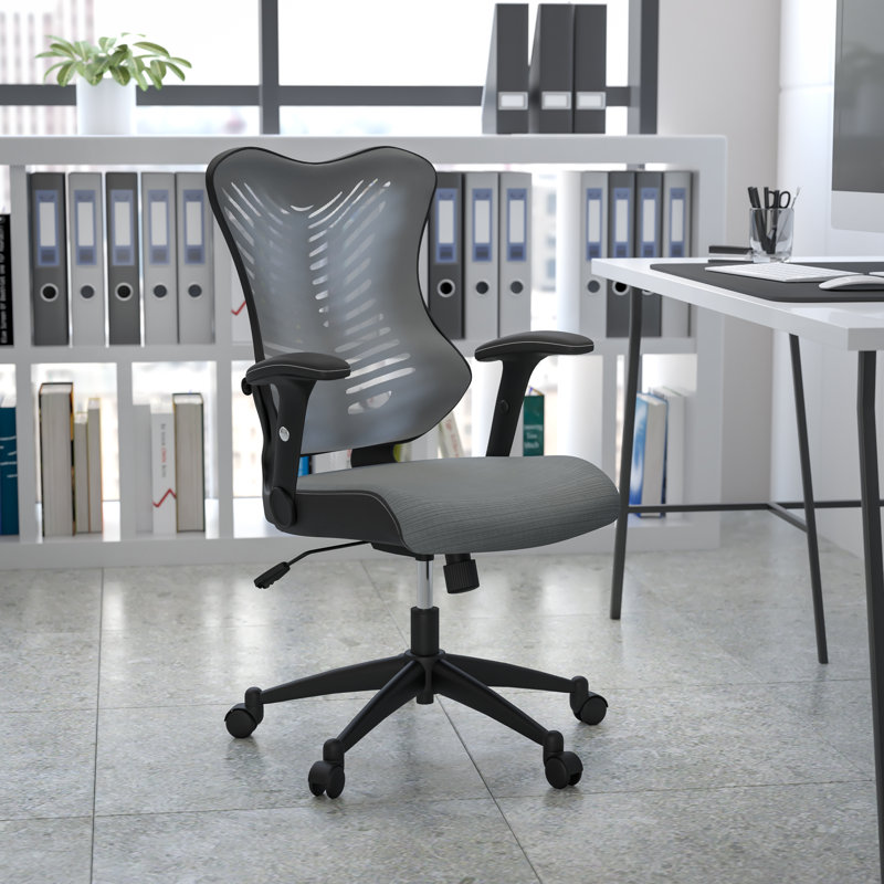 Siwar High-Back Designer Ergonomic Office Chair with Adjustable Armrests, Gray