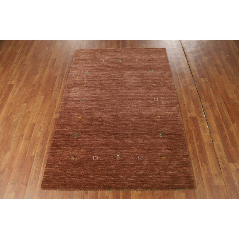 Brown Gabbeh Indian Rug 4x6