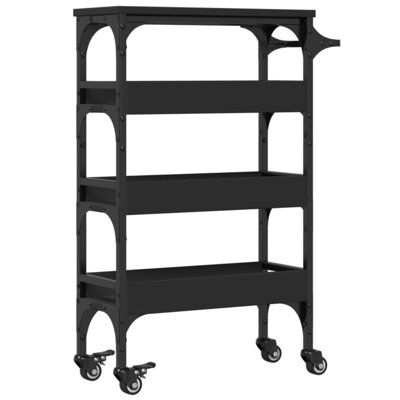 vidaXL Kitchen Trolley Storage Serving Rolling Cart on Wheels Engineered Wood by VidaXL