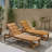 Set Of 2 Modern Outdoor Solid Wood Chaise Lounge With Adjustable Backrest-430021662-430021659