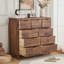 Armoire d'appoint en bois manufacturé brun massif