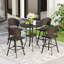 Table de bar d'extérieur ronde Tieshia 35,4 po-267518835