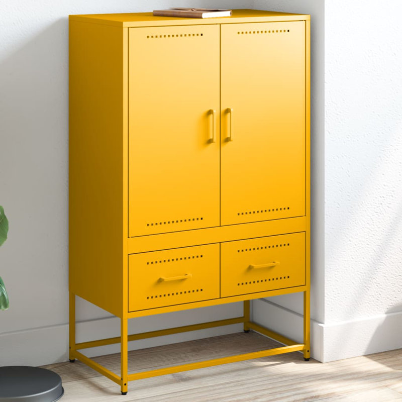 Storage Cabinet, Mustard yellow