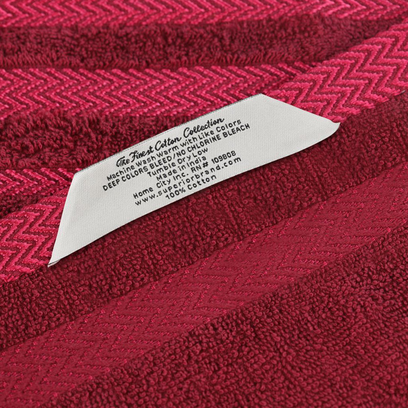Ensemble de serviettes de bain 8 pièces Geona, Cranberry