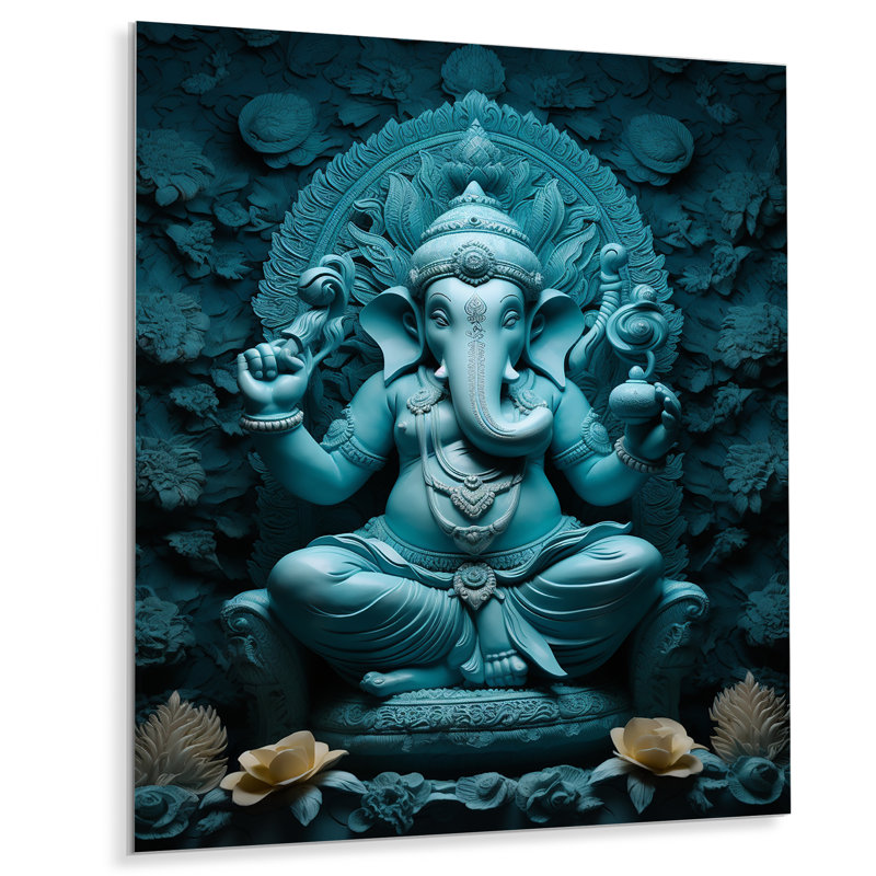 «Hinduisim Art Divine Wisdom», reproduction d'art en métal Hinduisim, H 40 po x l 30 po