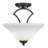 Zilo Semi-Flush 2-Bulbs Shown In Dark Granite Finish With 12" Cayenne Linen Glass-32415729-32415728