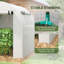 Breylin Walk in Polytunnel Greenhouse Roll-up Window 1.8 x 1.8 x 2 m White