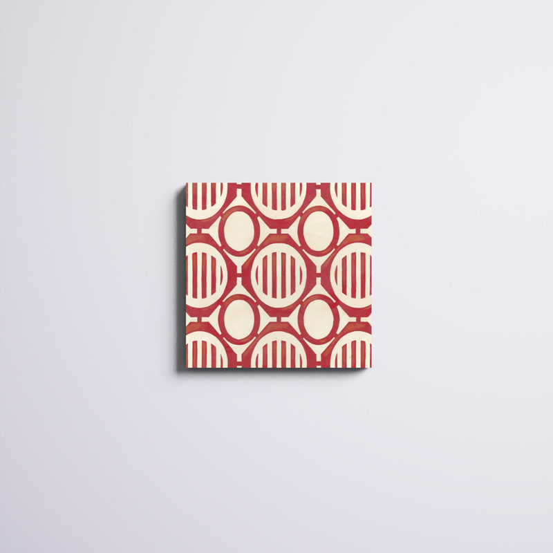 «Retro Blockprint II», impression sur toile, H 20 po x l 20 po