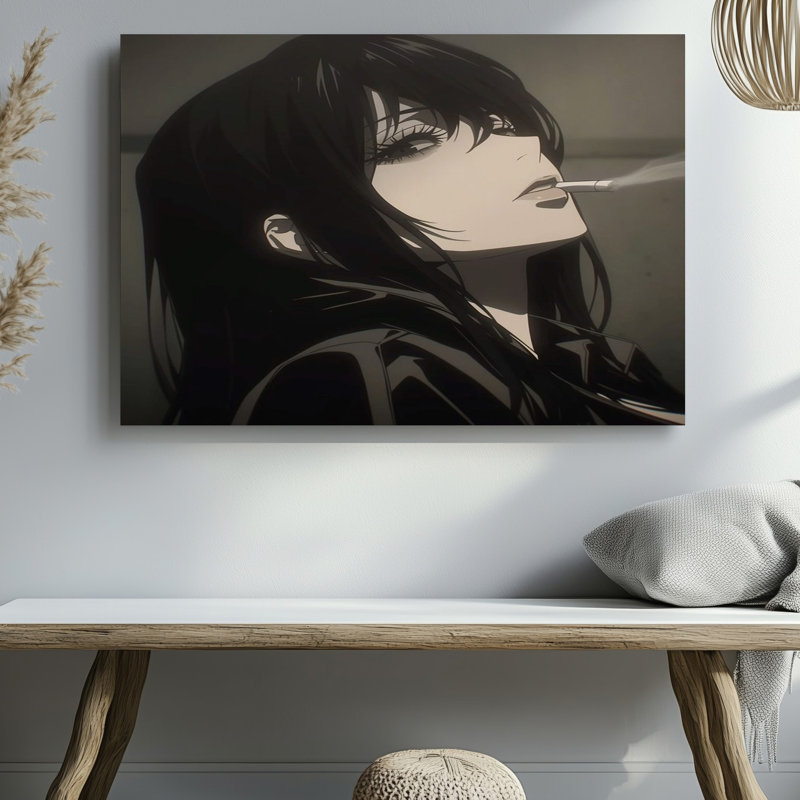 Impression d'art mural sur toile de style noir foncé Moody Woman, 11 x 14 in