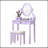 Landisburg Wood Moniya Makeup Vanity Table And Stool Set-1460219440