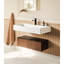 36" X 18" Wall Mounted Solid Surface Rectangle Matte White Vessel Sink With Faucet Hole. Spacious Bathroom For Practical Bath Interiors. Stone Resin Characteristic. Easy Installation Mount Various