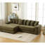 Élégant velours côtelé avec méridienne gauche et 8 coussins moelleux de luxe, coussin décoratif-137056546-137056734