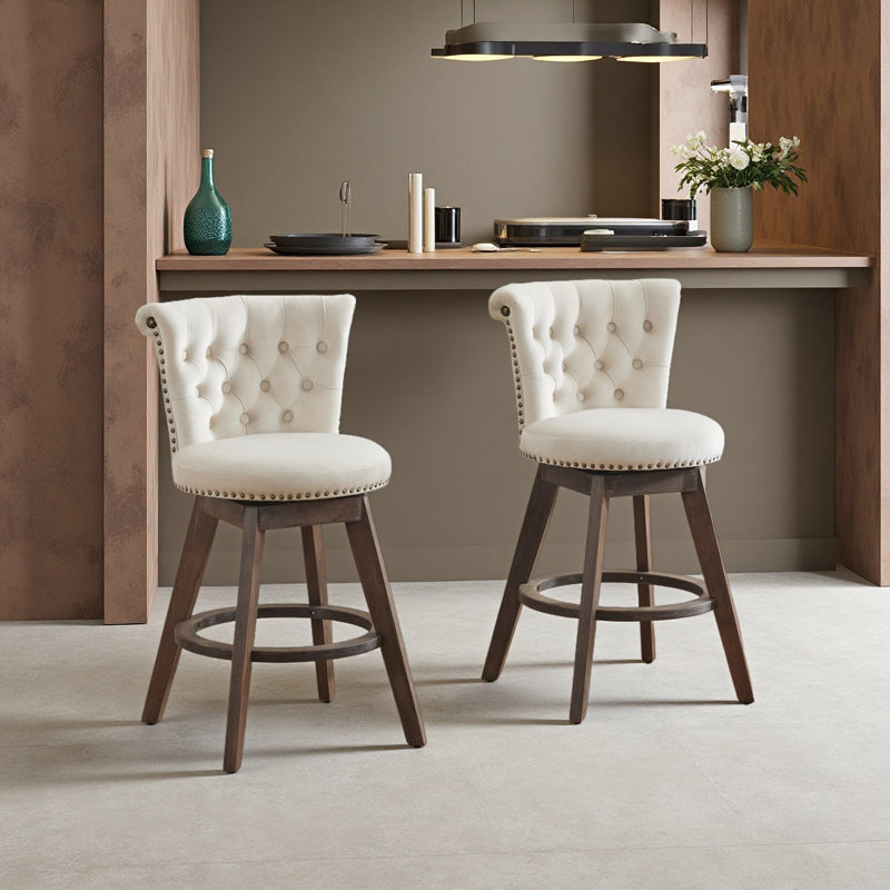 Ensemble de 4 tabourets de bar 26 po Beige, 4