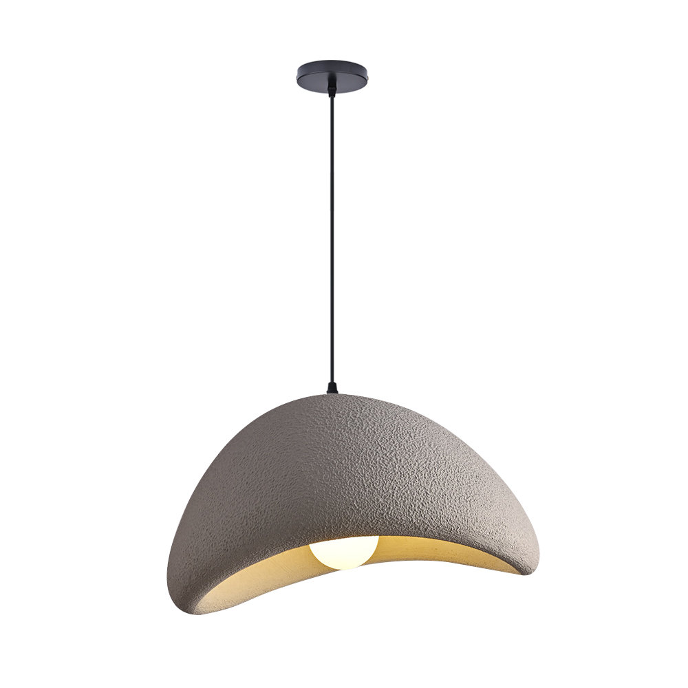 Danthony Single Light Polyester Dimmable Pendant, 12.99" H x 23.62" W x 23.62" D