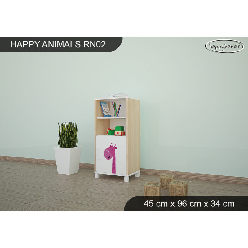 45cm W Animals Kids Cube, Oak