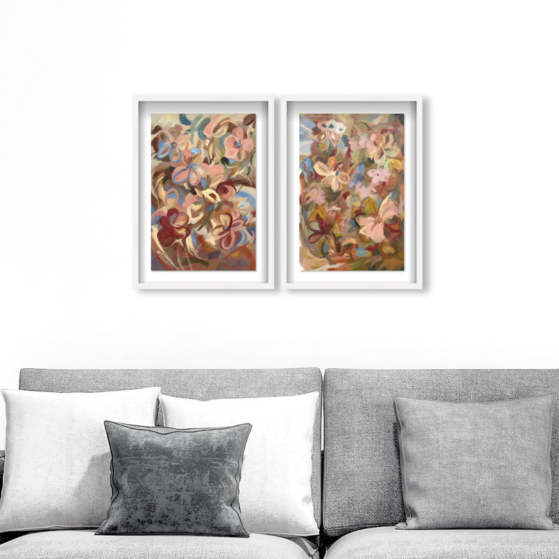 Moving Eden Set Set by Oliver Gal, 93"H x 63"W, White Shadowbox