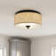 Plafonnier encastré noir mat 3 lumières Blanche-263963790