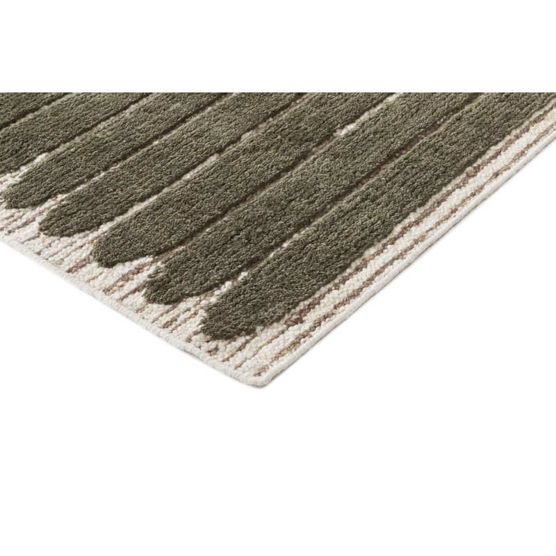Asher Rug Hand Knotted Wool  Rug, Rectangle 5' x 8'