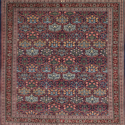 Tapis traditionnel brun / bleu Hauke