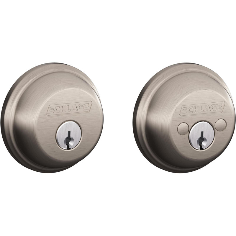 Double pêne dormant, Nickel satiné
