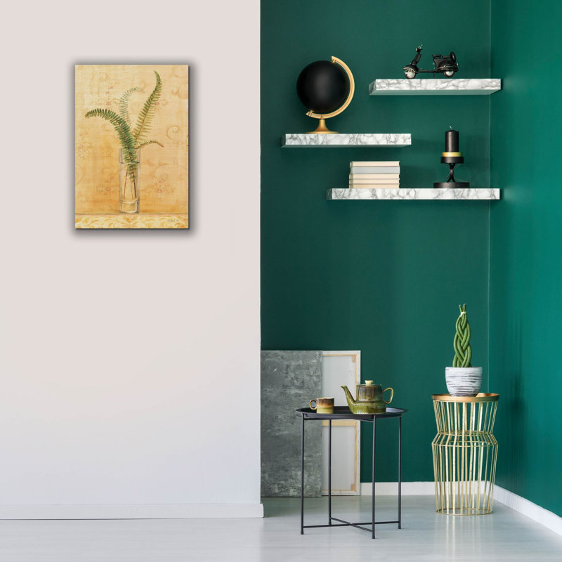 «Ferns In Glass Vase 2» par Danhui Nai, art mural sur toile, H 26 po x l 18 po