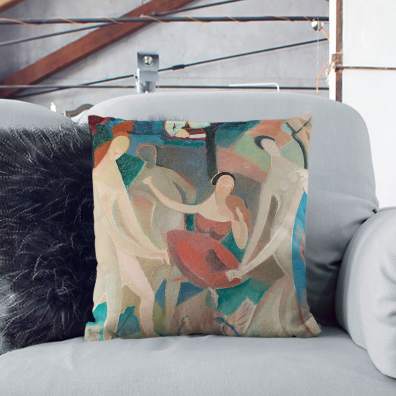 Joy In The Woods Square Throw Cushion, Black, 55cm H x 55cm W x 20cm D