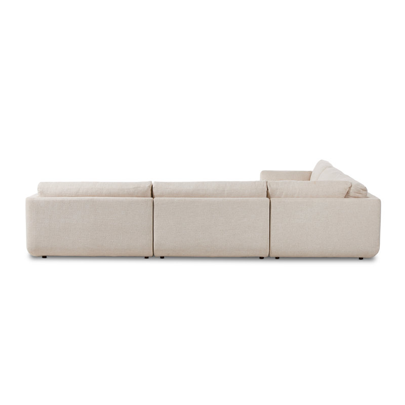 Toland Modular Sectional, Cream Polyester Blend