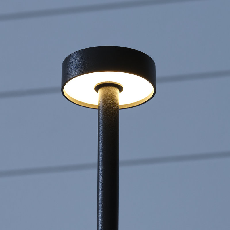 Moneta Short Accent Rechargeable Table Lamp, Black