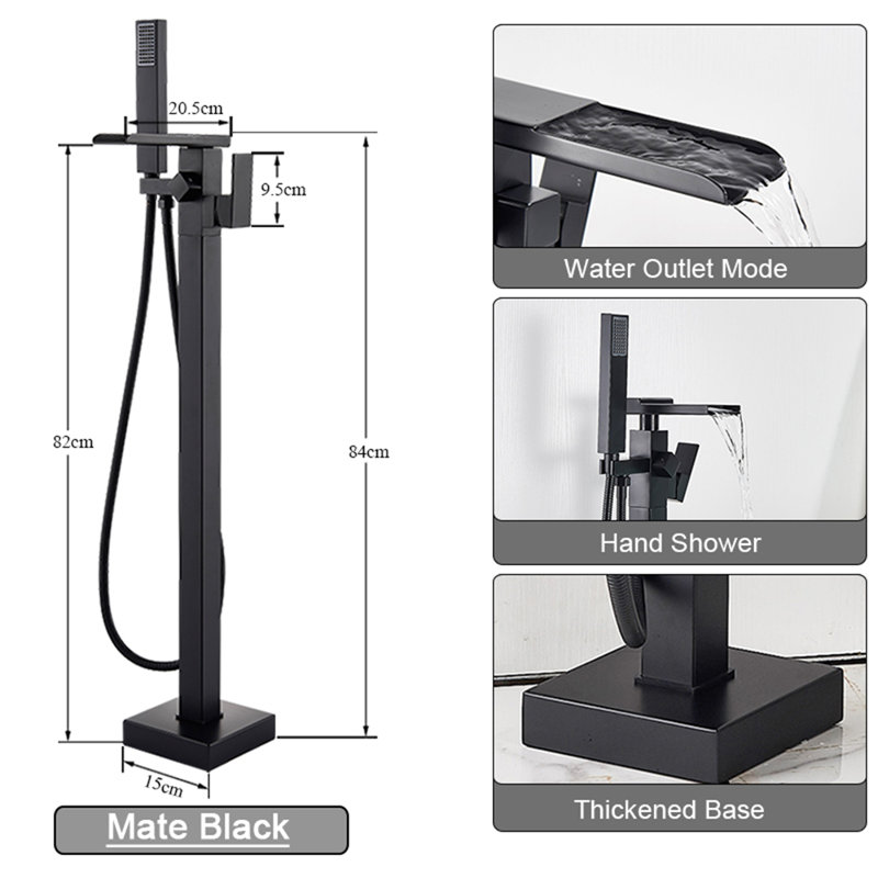Floor Waterfall Faucet with Diverter