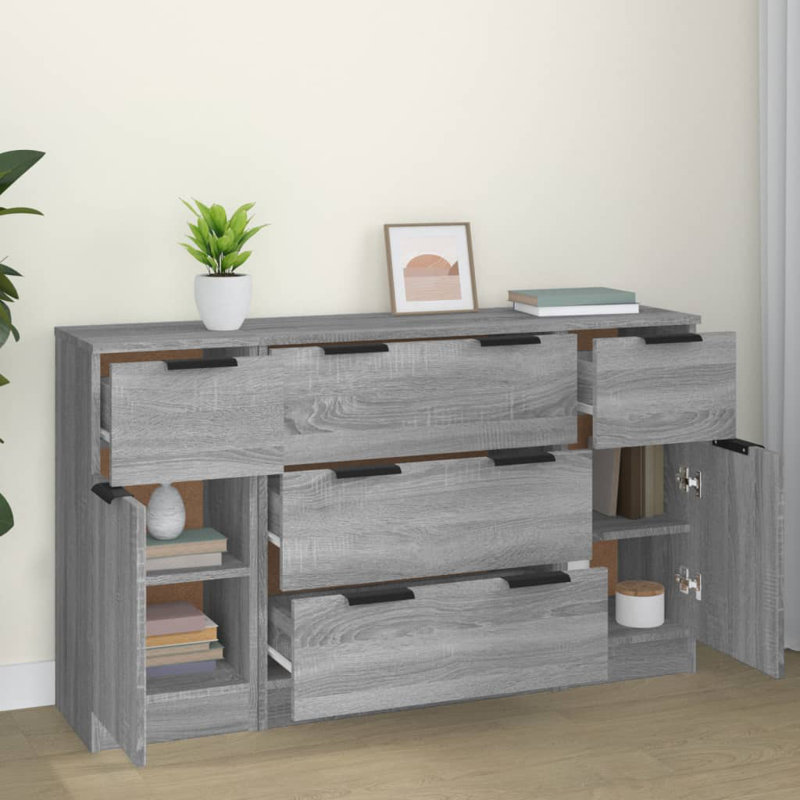 Kashun 60cm Sideboard, Grey Sonoma