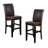 Upholstered Counter Stool with Solid Wood Frame