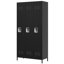Metal Storage Locker With Modern And Functional Design - Home Gym Office Garage, Black 3 Door Lockers For Different Uses