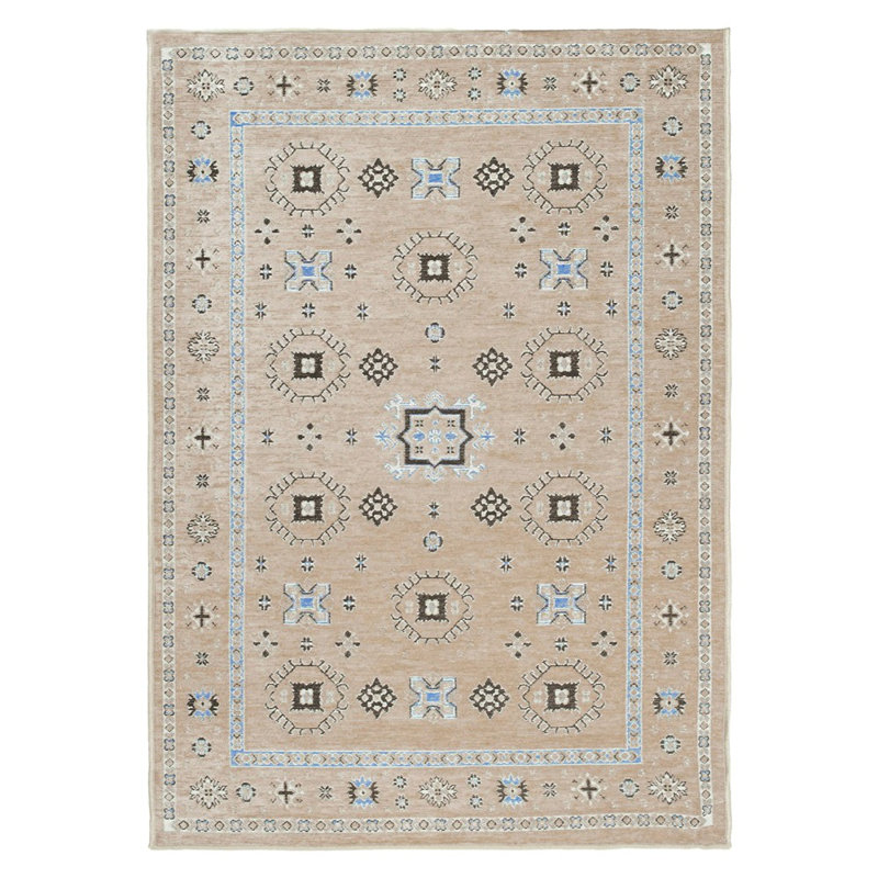 Star Slim Washable Rug, Butter, Rectangle 6'7" x 9'