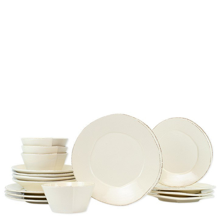 Lastra Handmade Stoneware Appetizer Plate, Linen
