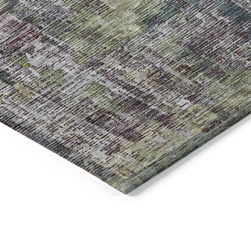 Tapis étain intérieur / extérieur lavable à la machine Claudian ACN1237, Rectangle 1 pi 8 po x 2 pi 6 po