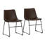 Chaise d'appoint rembourrée en similicuir-1862001557