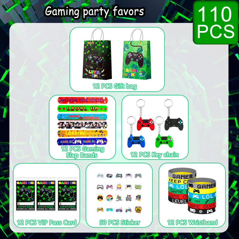 110 pièces de jeux vidéo pour enfants, ensemble de cadeaux pour enfants