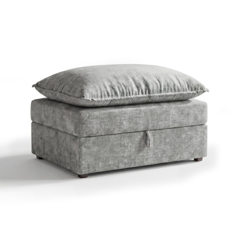 Repose-pieds avec rangement Espinoza, Gris chenille