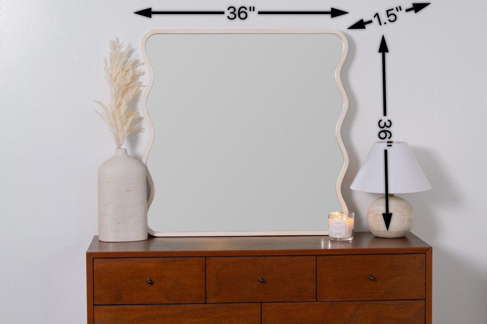 36" Mahogany Accent Mirror