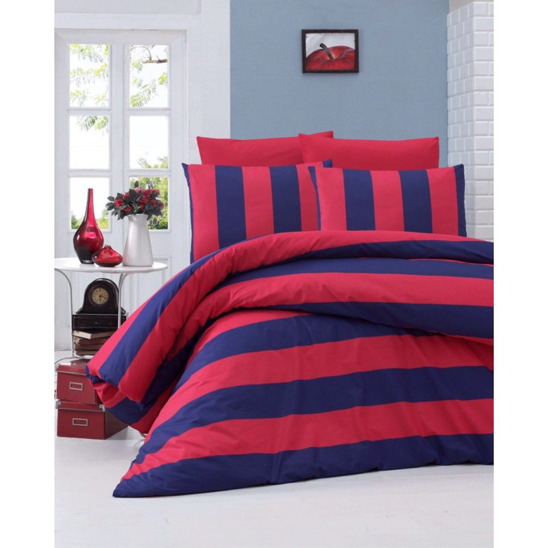 Elwood Striped Duvet Cover Set with Pillowcases Included, 290 x 235cm Duvet Cover + 2 Pillowcases (50 x 80)
