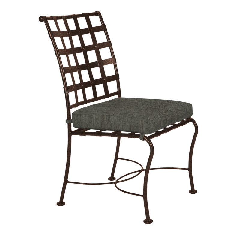 Classico Outdoor Dining Side Chair, Copper Creek, Flagship Stone Sunbrella®