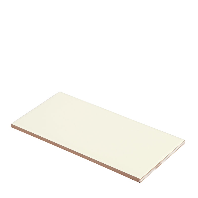 Color Beat Satin 4" W x 8" L Ceramic Subway Tile, Crème