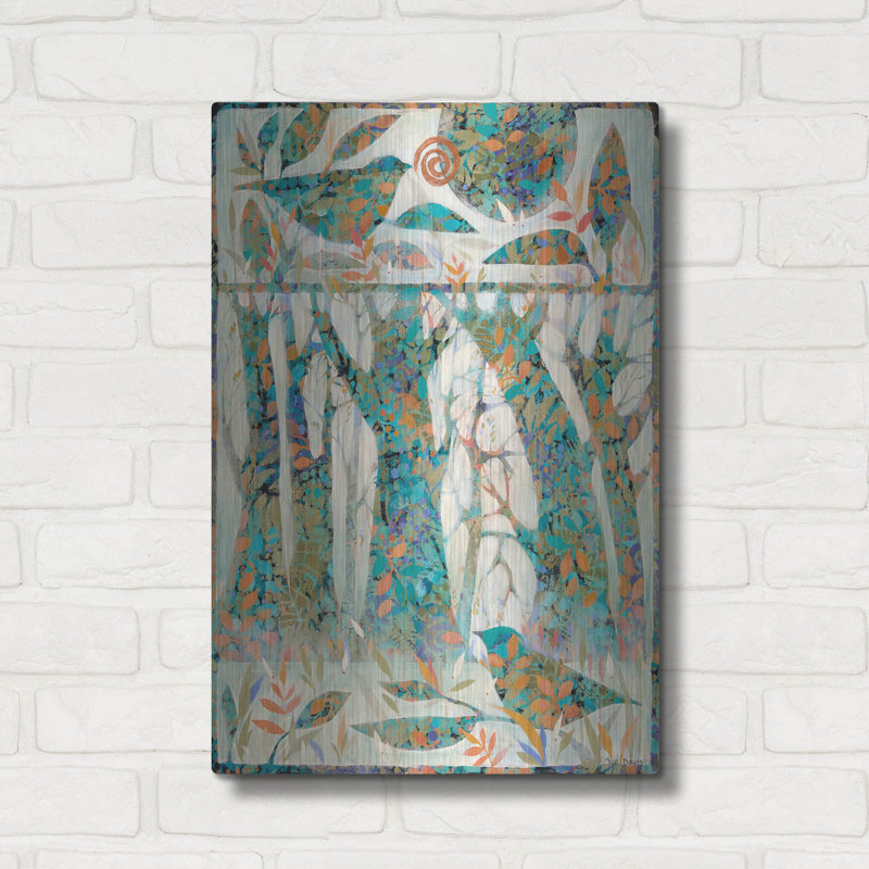  «Forest Chansons» par Sue Davis, art mural en métal, 16 po x 24 po, H 24 po x l 16 po