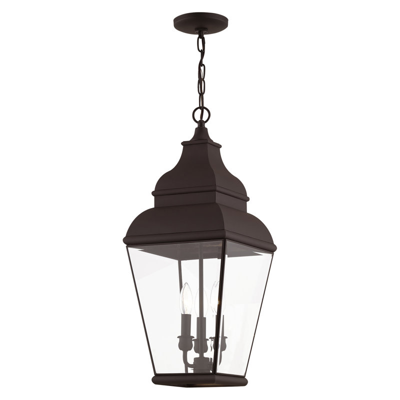 Lanterne suspendue d'extérieur à 3 lumières H 23 po Anousha, Bronze