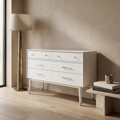 Zack 6 Drawer Wood Dresser