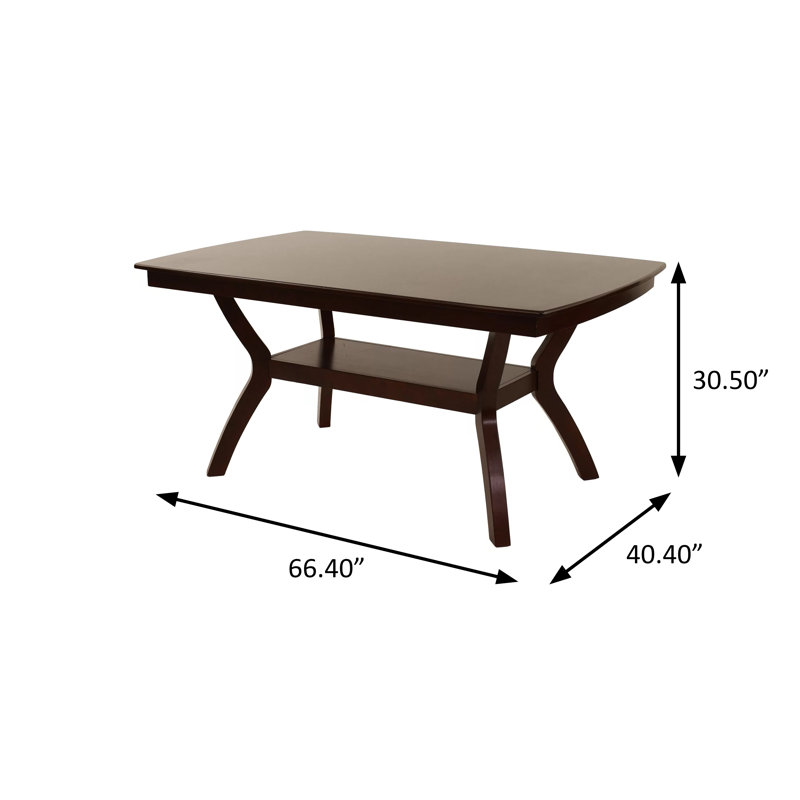 66.4" W DINING TABLE , ESPRESSO