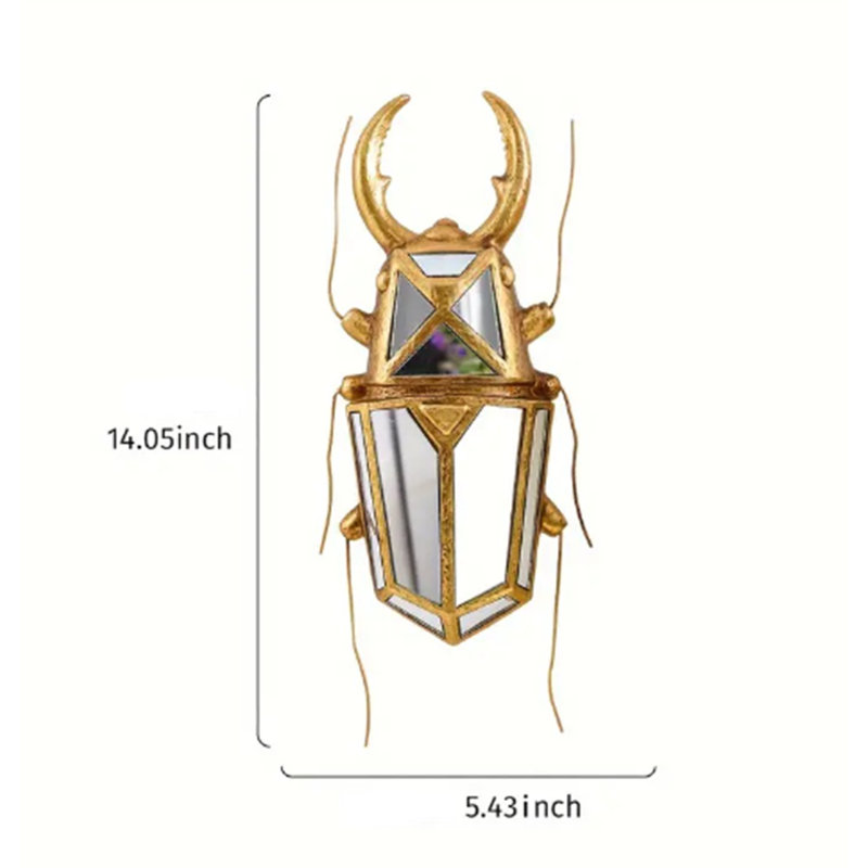 Pincher Bug Beetle Mirror Glam Safari Gallery Wall - Silver