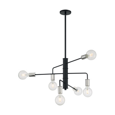 Avriana 6 - Light Dimmable Sputnik Modern Linear Chandelier