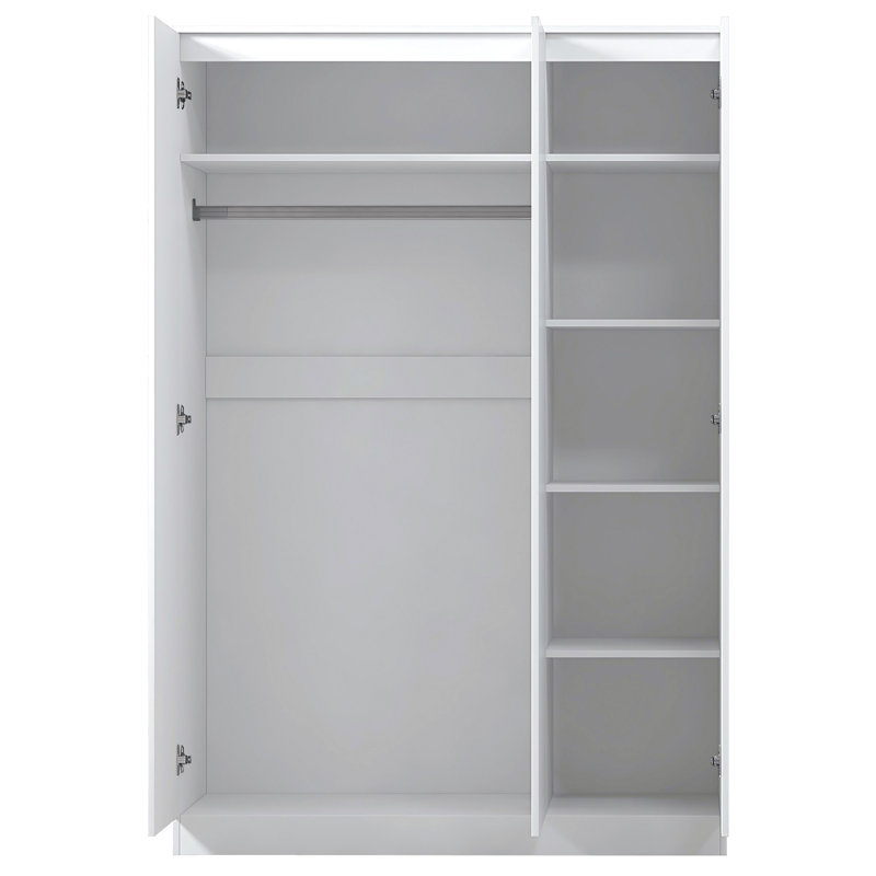 3 Door Wardrobe, White